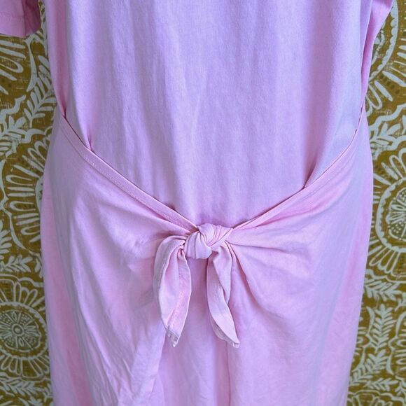 NWT XiRENA Emme Short Sleeve Tie Waist Mini T-Shirt Dress in Primrose size M - Picture 9 of 14